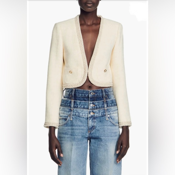 Vayene Bracelet Sleeve Crop Jacket - Picture 1 of 7
